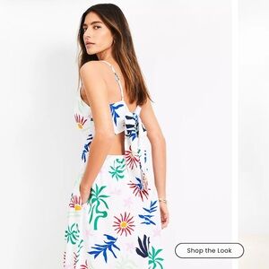 LOFT Beach Sun Cutout Midi Pocket Dress - Multicolor